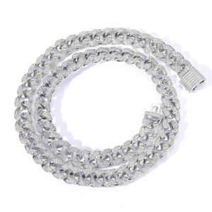 Luxury Gold Plated Diamond Hip Hop Cuban Link <b>Chain</b> with CZ Stones for <b>Rappers</b> Fashion Jewelry Wholesale Gift Available for Sale - Product Image 3