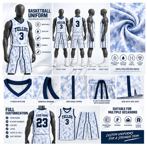 Uniformes de Baloncesto con Sublimación de Último Diseño en Venta, Ropa para Equipos de Baloncesto al por Mayor, Uniformes de Baloncesto a Precio Económico - Product Image 5