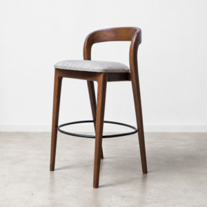 Luxury Retro Midcentury Modern Teak Wood Outdoor <b>Comfortable</b> Swivel High <b>Bar</b> Chairs Commercial Furniture Set for Hotel - Product Image 1