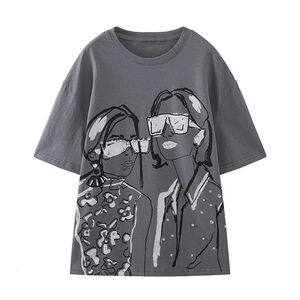 เสื้อยืดแฟชั่นยอดนิยม ผ้าฝ้ายนุ่ม สวมใส่สบาย เหมาะสำหรับการเดินทางช่วงฤดูร้อนและสไตล์สตรีทแฟชั่น เสื้อที่ใส่สบาย ระบายอากาศได้ดี เหมาะสำหรับใส่ทุกวันสำหรับผู้หญิง - Product Image 3