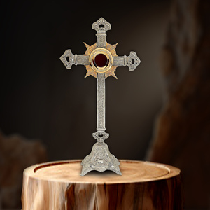 Monstrance avec support de relique plaqué or |   Ostensoir Eucharistique Bicolore – DOUBLE VEE EXPORTS - Product Image 4