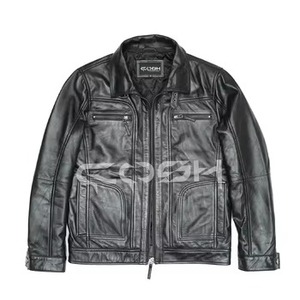 แจ็คเก็ตหนังสีดำดีไซน์หรูหรา ผลิตตามสั่ง OEM/ODM ทนทาน หลายกระเป๋า พร้อมชั้นในถอดออกได้และซับในแบบควิลท์ - Product Image 4