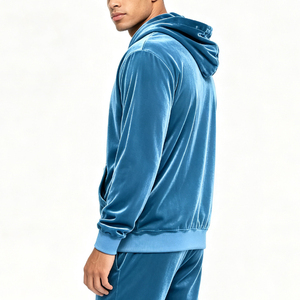 Ensemble de survêtement en velours écologique pour femme, coupe oversize et ample, avec sweat à capuche et pantalon de jogging, style urbain, grandes tailles, hiver - Product Image 2