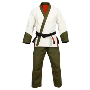 Kimono de karaté pour adultes 100% coton blanc avec ceinture noire, design renforcé durable, unisexe, coupe classique - Product Image 4
