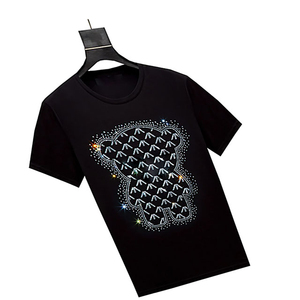 Women's Casual Breathable Rhinestone T-Shirt-Solid Color Customizable Sizes & Colors New Arrival - Product Image 3