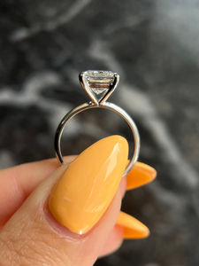 Star Dust Princess Cut IGI Certifié 1.5 CTVVS2 Clarity Lab Grown Diamond Solitaire Bague de fiançailles faite à la main en or 14k pour elle - Product Image 3