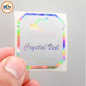 Custom Durable Holographic Vinyl Aluminum Foil Label Stickers | <b>Waterproof</b> UV Coated Die-Cut Printed Labels for Cosmetic Face - Product Image 3