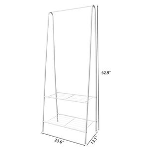 Scaffale a 2 livelli resistente per un'efficiente organizzazione di scarpe e vestiti - Appendiabiti e scaffali - Product Image 6