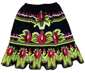 Automne nouveau Style broderie jupe haute qualité coton taille haute fête jupe femmes filles grande taille couleur unie en gros personnalisé - Product Image 4