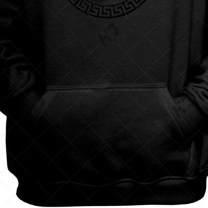 Sudadera con Capucha Unisex de Forro Polar Negro Grueso para Invierno, con Logotipo Bordado Personalizado, 100% Algodón, Excelente Calidad de Costura - Product Image 3