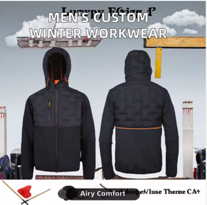 Conjunto de Chaqueta y Pantalones de Trabajo de Invierno Personalizables para Unisex, Diseño de Sudadera con Capucha de Algodón Transpirable, Certificación CE/EU, Protección de Seguridad - Product Image 2