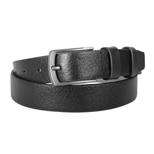 Ceinture en cuir de vache véritable pour hommes, ceinture habillée élégante et tendance, boucle à ardillon réglable, design de luxe, prix bas - Product Image 6