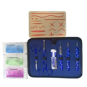 Medical Students <b>Suturing</b> <b>Kits</b> With Suture Practice Pad Dissecting <b>Kit</b> Surgery Suture Veterinary Instruments Surgical <b>Kit</b> - Product Image 1