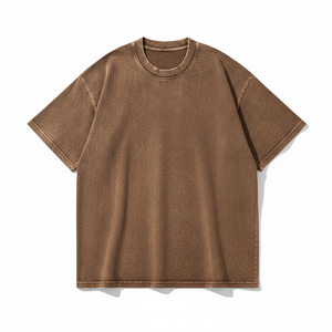 T-shirt da uomo in cotone 100% pesante 230g, lavorato a <span class=keywords><strong>maglia</strong></span>, tinta unita, traspirante, di alta qualità, resistente, alla moda, casual. - Product Image 2