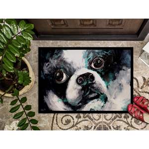 New Boston Terrier Indoor/Outdoor <b>Doormat</b> Low Pile 18H X 27W Non-Slip and <b>Washable</b> Front Door Mat for Entryway - Product Image 3