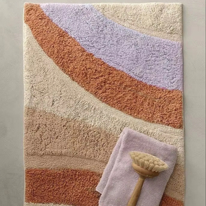 Modern Custom Bath Mats Wholesale Quick Dry Designer Bath Rugs Cotton Machine Made with Tufted Color Modern <b>Style</b> by ITHL - Product Image 1