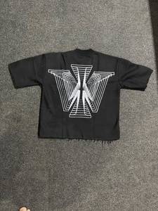 T-shirt à manches courtes pour homme noir, motif uni, col rond, style décontracté, coupe ample, marque haut de gamme, logo imprimé numériquement au dos, jersey - Product Image 1