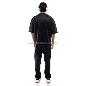 Streetwear personnalisé OEM style américain T-shirt de football en maille pour hommes Maillot de football en maille à séchage rapide léger de haute qualité - Product Image 4