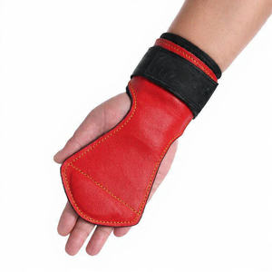 Hand <b>Grips</b> Weightlifting Cowhide Leather <b>Grips</b> 4mm Thick Double Layered Leather Powerlifting Hand <b>Grip</b> - Product Image 6