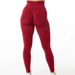2026 High Quality Spandex/Polyester Solid <b>Leggings</b> Custom Logo Women Two Piece Lounge Wear Set Breathable High Waist Plus Size - Product Image 3
