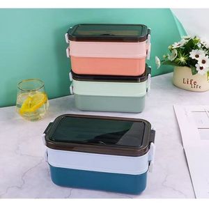 Boîte à bento japonaise à double compartiment pour étudiants et employés de bureau - Product Image 2