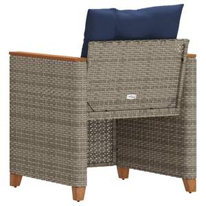 Chaise de jardin en rotin PE gris à pieds réglables, confortable et élégante, pour l'extérieur - Product Image 6