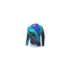 Jersey de Motocross Estampado de Manga Larga, Unisex, de Secado Rápido, Alta Calidad, Anti-UV, Personalizable para Equipos Profesionales - Product Image 1