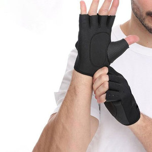 Gants mi-doigts avec fermeture auto-agrippante, en maille respirante, pour hommes, pour le fitness estival - Product Image 6