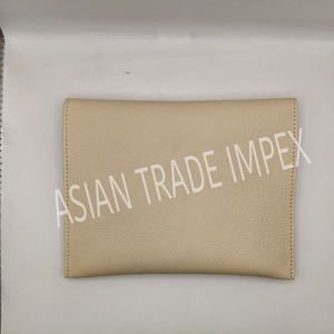 Elegant Cream Leather Envelope Clutch Travel <b>Pouch</b> Classy Women Evening Bag Luxury Cowhide Wallet Sleeve Sleek Daily Organizer - Product Image 6