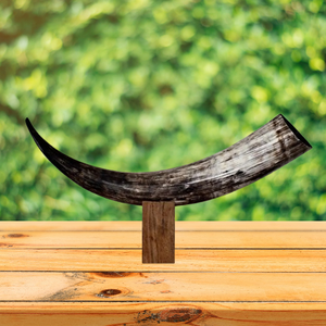 งานศิลปะทำมือแท้จากเขาควาย พร้อมขาตั้งโลหะ ดีไซน์สไตล์โมเดิร์นฟาร์มเฮาส์ ของตกแต่งงานแต่งงาน ของตกแต่งบ้านสุดสร้างสรรค์ - Product Image 4