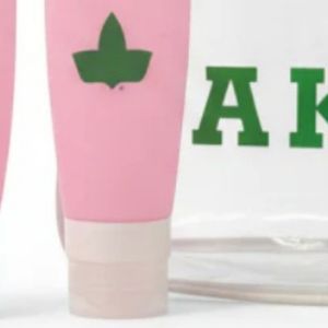 Set de Viaje AKA Rosa y Verde, Kit de Artículos de Aseo, Organizador de Botellas de Cosméticos, Estuche Aprobado por la TSA, Artículos Esenciales de Viaje Portátiles - Product Image 3