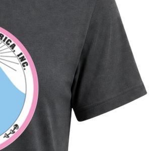 T-shirt décontracté gris anthracite à col rond et manches courtes avec écusson brodé Jack & Jill et motif circulaire sur la poitrine, personnalisable - Product Image 3