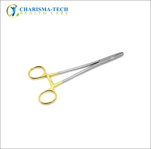 CHARISMATECH Premium TC Mayo-Hegar Needle Holder <b>Tungsten</b> Carbide Jaws Surgical Grade Stainless Steel Gold Handle Suture Mayo-He - Product Image 5