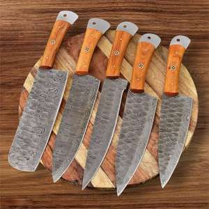 Juego de Cuchillos de Cocina Profesionales de Acero de Damasco Hechos a Mano, con Estuche de Cuero, Venta al Por Mayor - Product Image 3