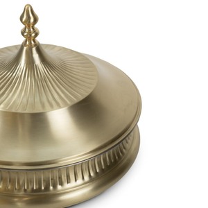 Luxury Durable Gold Finish Stainless Steel Hot Pot Insulated Non-Stick Food Warmer Serving Casserole with Lid for Dining <b>Table</b> - Product Image 3