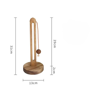 Porte-serviettes en papier en bois pour comptoir de cuisine |   Distributeur de rouleaux de papier minimaliste - Product Image 3