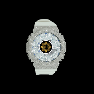 Elegante Reloj de Plata de Ley Maciza con Correa de Goma Negra para Hombre, Joyería de Moda, Estilo Hip Hop con Diamantes - Product Image 2