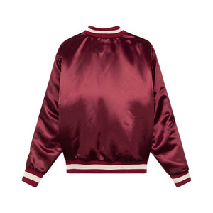 เสื้อแจ็คเก็ตเบสบอลผ้าซาตินโพลีเอสเตอร์ 100% ปักลายตามสั่ง สไตล์สตรีทสำหรับผู้ชาย พร้อมงานปักแบบกำหนดเอง - Product Image 3