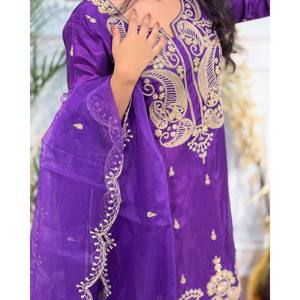 Hermosa parte superior e inferior de ropa de fiesta con Conjunto elegante de tamaño Dupatta XL - Product Image 5