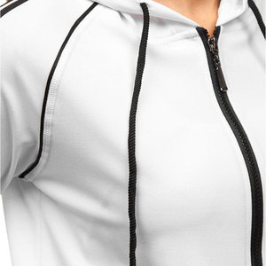 Ensemble de survêtements deux pièces pour femmes, 100 % coton, personnalisable, haute qualité, fermeture éclair intégrale, écologique, prix de gros - Product Image 5