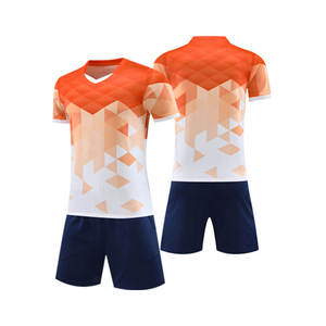 High Quality Custom Soccer Uniform Personalized Name Number Short Sleeve Quick Dry 100% Polyester Football Shirt - Product Image 1