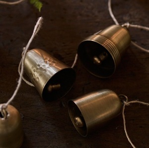 Antique Bronze Brass Wind Chime Irregular Shape Casting Home Decoration - Product Image 2