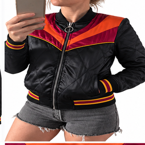 Chaqueta Bomber Personalizada de Estilo Urbano, Chaqueta Varsity Acolchada de Satén, Chaqueta Clásica Ligera Unisex con Cierre, Ropa Exterior de Marca Privada - Product Image 2