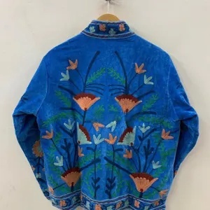 Velvet Suzani Embroidered Jacket Boho Vintage Ethnic <b>Coat</b> Unique Handmade Designer Wear Wedding Wear Wholesale Price - Product Image 3