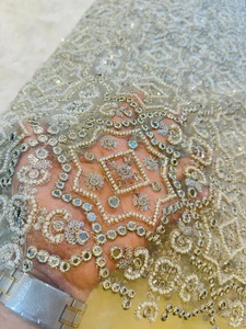 High Quality Embroidered Net <b>Polyester</b> <b>Fabric</b> for Luxury Dresses Bridal Gowns Home Decor Fashion Accessories and Crafting - Product Image 1