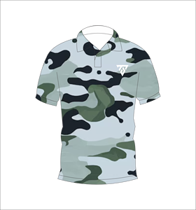 Camiseta polo con estampado abstracto verde gris claro para hombre, camiseta informal de manga corta para golf y verano - Product Image 4