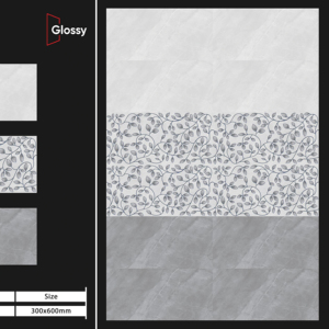 Azulejos de porcelana con superficie brillante y elegante de 30x60 cm, ideales para conceptos decorativos de pared y suelos funcionales en espacios modernos. - Product Image 1