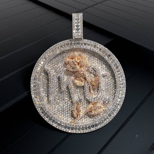 Nuevo Diseño Colgante de Joyería Fina para Rapper, con Encanto de Ángel Hip Hop Personalizado, Chapado en Rodio, Plata S925 y Moissanita Iced Out - Product Image 1