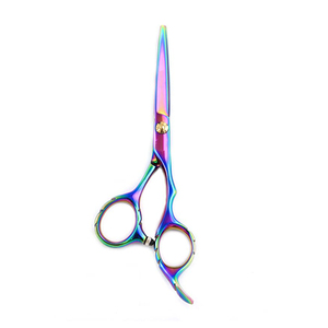 Ciseaux de barbier professionnels pour gauchers, revêtement titane, bord biseauté convexe, ciseaux de coiffure en acier inoxydable pour salon - Product Image 3