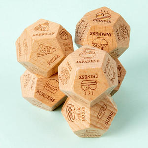 Factory Supply Wood 6 Side <b>Dice</b> Custom Size Set Round/Square Blank <b>Dice</b> with Logo for Bar Casino Games Crafts Arts <b>Dice</b> - Product Image 2